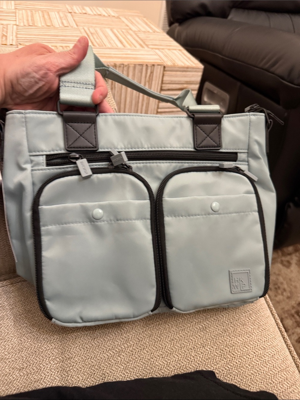 IHK WIP Light Blue Men's Utility Tote Bag